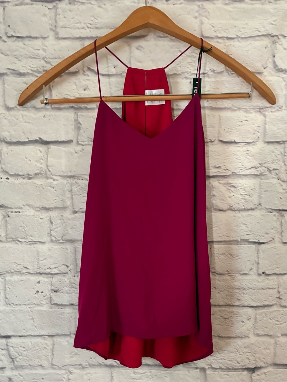 Express Slim-Strap Raspberry Cami Tank Top - XS